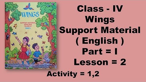 Class four wings lesson 2 about A Fair activity - 1,2 West Bengal Board Support Material Part 1