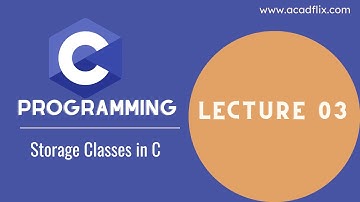 L03 HPSC PGT Course || Storage Classes in C || C Programming