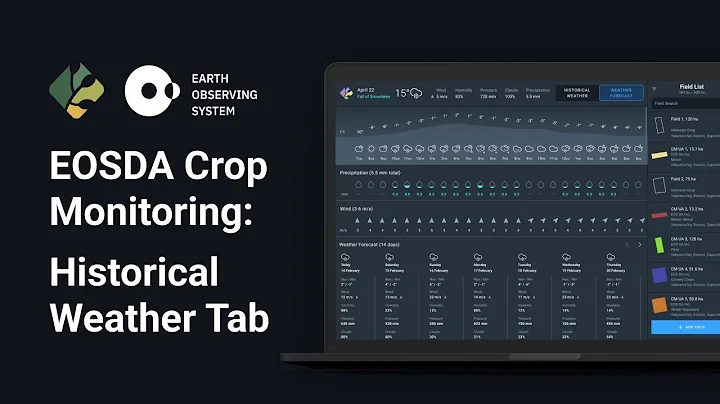 EOSDA Crop Monitoring: What data is available in historical weather tab