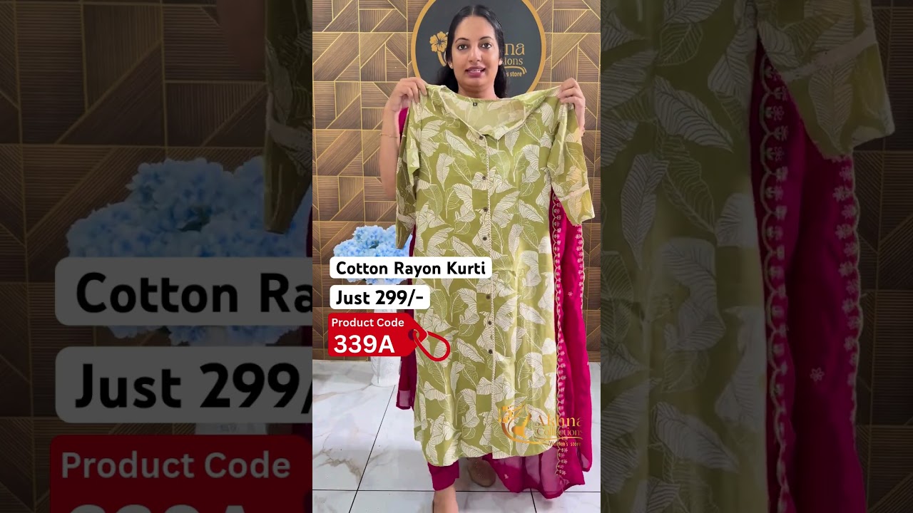 Cotton Rayon Kurti 299/-