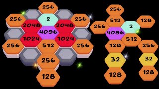 Spin Match 2048 - puzzle gameplay #gameparkarea #2048 #puzzlegame #spingame #hexagon screenshot 5