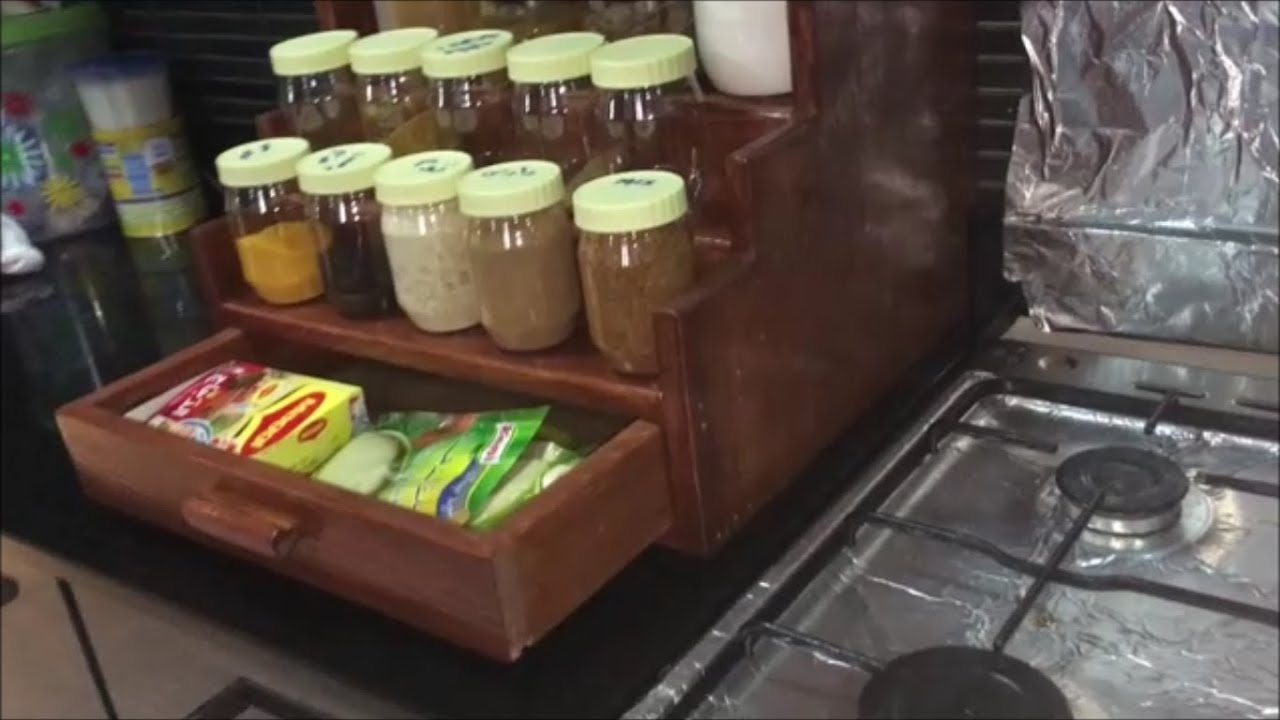 how to make spices storage shelf - YouTube
