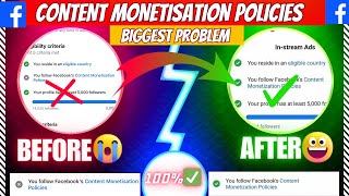 How To Solve Facebook’s Content Monetisation Policies ? Biggest Problem 😭 100% Solution 😍