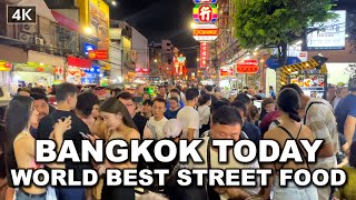 【?? 4K】Night Walking Tour Chinatown Bangkok | best street food in the world