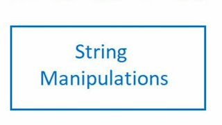 String Manipulation-Part 1