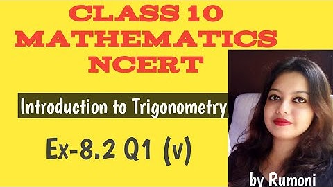 Ex-8.2 Q1 (v) /Introduction to trigonometry Chptr no 8 class 10 Mathematics ncert Let