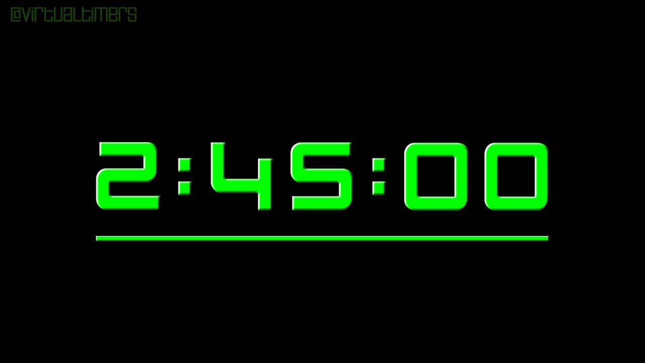 2 Hours And 45 Minutes Countdown Timer Green Embossed With Alarm 2-hours-and-45-minutes-countdown-timer-green-embossed-with-alarm