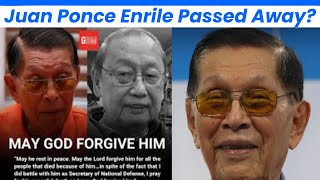 Famous Juan Ponce Enrile Death Hoax - False Reports Spread Amid His Critical Condition Wealth