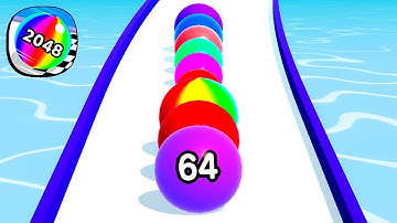 Ball Run 2048 - All Levels Gameplay Android, iOS ( Levels 3960 )