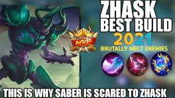 SABER IS SCARED | ZHASK BEST BUILD 2021 | TOP 1 GLOBAL ZHASK BUILD | ZHASK GAMEPLAY - MOBILE LEGEND