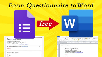 google form questions to MS word