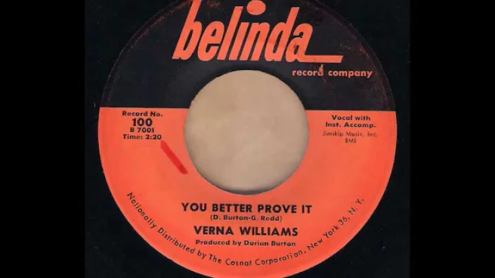 Verna Williams - You Better Prove It
