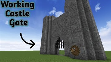 How to make a Working CASTLE GATE / Portcullis Gate in Minecraft