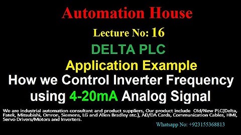 Speed control using 4-20mA Analog signal #VFD_analog_input #PLC_Analog_Output