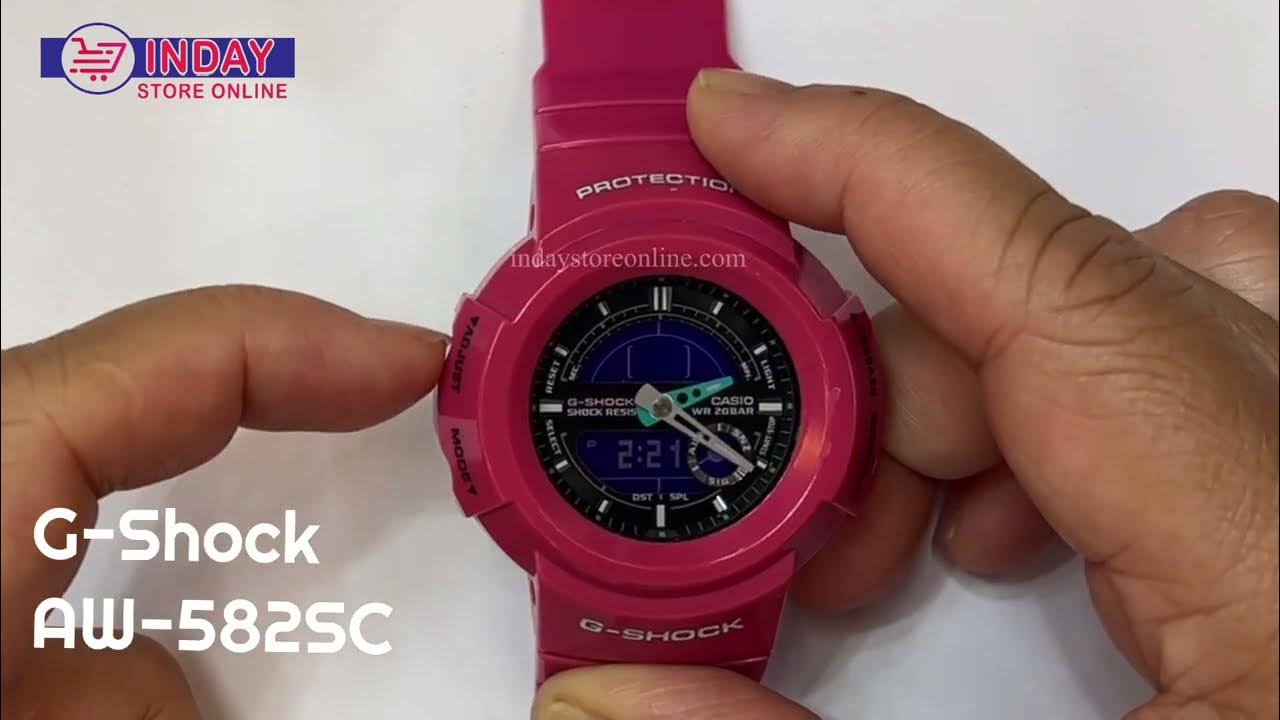 GSHOCK AW582SC HOW TO ADJUST TIME SETTINGS? AND HOW TO ADJUST HAND OR ANALOG POSITION? YouTube