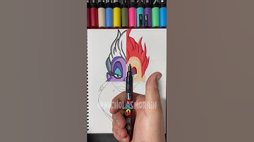 Drawing ✨Ursula as Ariel✨ Super Satisfying #art #posca