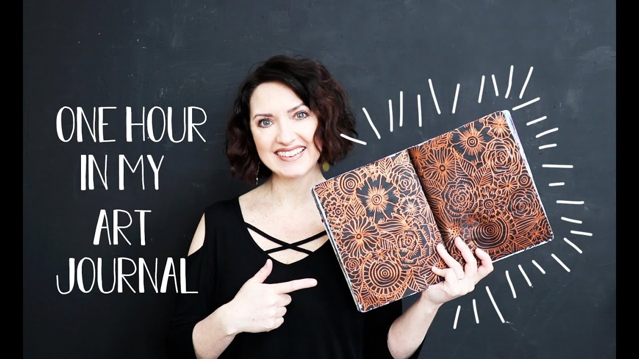 one hour in my art journal