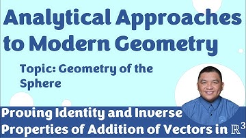 Proving Identity and Inverse Properties of Addition of Vectors in ℝ^𝟑 || Modern Geometry