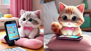 cute cat using mobile phone #cat #funny #cute #funnyshorts