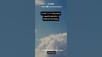 In #php === is the strict equality operator. Because two equals 🟰 🟰 are for amateurs #dinos