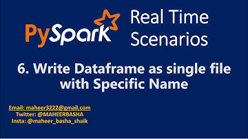 6. How to Write Dataframe as single file with specific  name in PySpark | #spark#pyspark#databricks