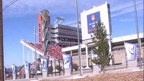 DRIVE BY OF UTES  FOOTBALL STADIUM DURING GAME