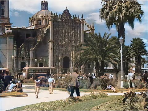 Colorful Mexico City and its surroundings around 1950 [A.I. enhanced & colorized]