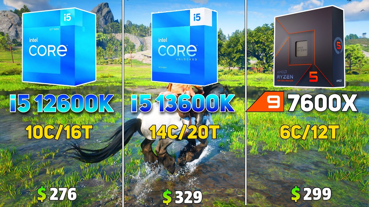 ⁣i5 13600K vs i5 12600K vs Ryzen 5 7600X Benchmark with RTX 4090 | Test in 14 Games |