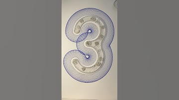 Geometric Art from Number 3 - Unique Spirograph#spirographity #satisfying #spirograph #asmr #relax