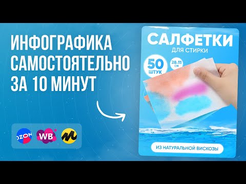 ИНФОГРАФИКА для МАРКЕТПЛЕЙСОВ БЕСПЛАТНО за 10 МИНУТ | Практический урок