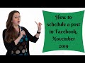 How to schedule posts in Facebook using Creator Studio 2019