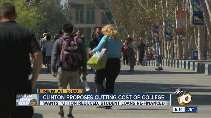 Clinton proposes cutting cost of college