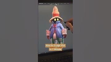 How to Sculpt Vivi in 1 Minute #shorts #art #blender #sculpture