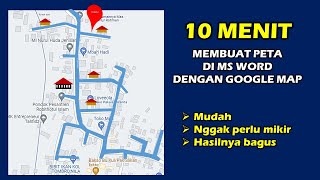 Cara menggambar denah lokasi di Microsoft Word dengan bantuan google map screenshot 1