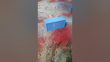HO scale 3D printed 20 foot shipping container by 3D HOSS