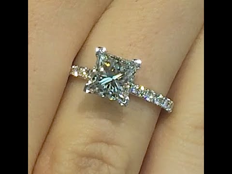  2  00 carat  Princess  cut  Diamond Engagement  Ring  YouTube