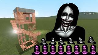 Kuchisake Onna Nextbots Vs Towers In Garrys Mod