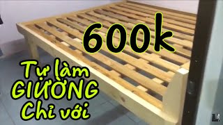 Tự làm giường gỗ pallet nhanh đơn giản ai cũng làm được