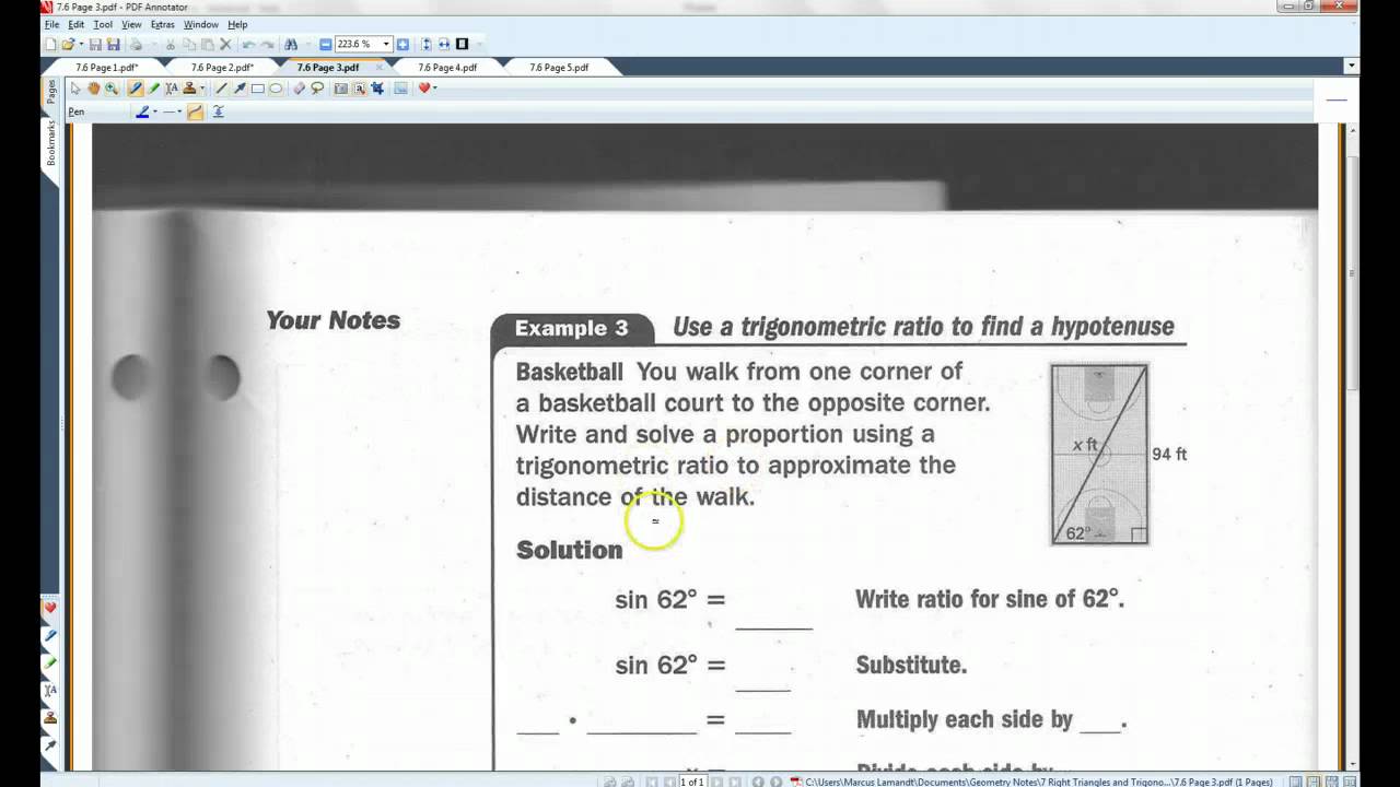 trigonometric ratios assignment edgenuity answers