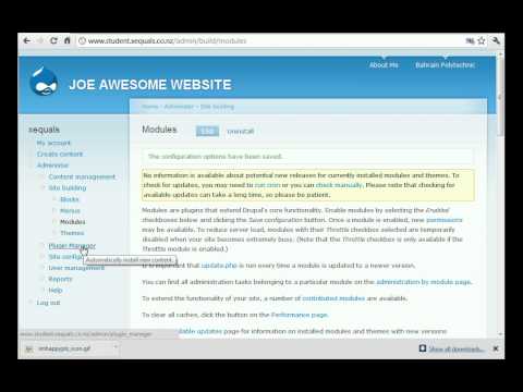 Drupal 6 Tutorial - Enable and test Plugin Manager