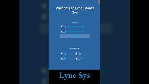 Lync Energy Sys Intro