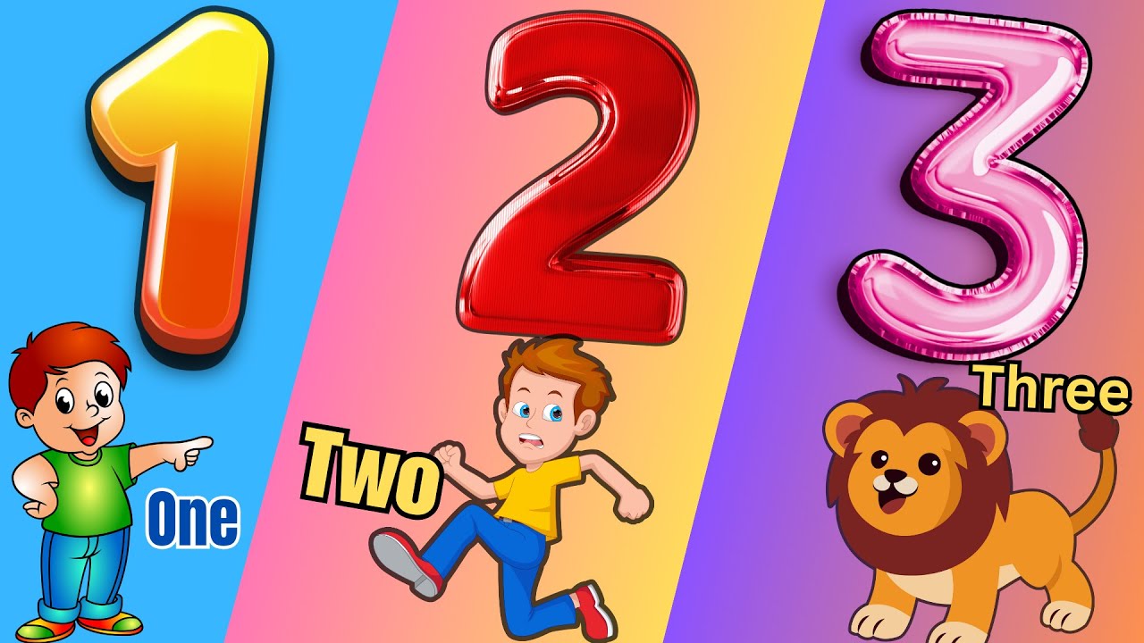 Learn To Count 1-10 ৷ Counting Numbers One Two Three ৷ Number Song ৷ ...