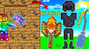MINI GAME : CUỘC CHIẾN CHẶT GỖ BEDROCK MINECRAFT ** NOOB NÂNG CẤP CHỔI THẦN VIP NHẤT