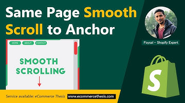 Same Page Smooth Scroll to Anchor in Shopify ✅ How to Smooth scroll to Sections?