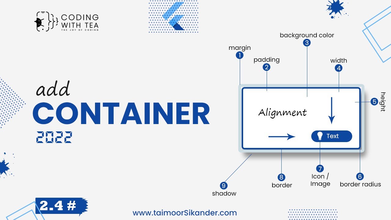 How To Create Design Container In Flutter 2022 Coding With T