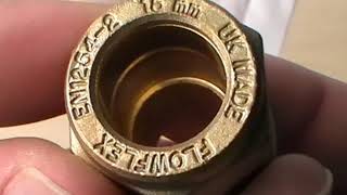 Compression Adapting Male Straight Brass Coupler 15mm x 1/2
