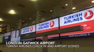 London Gatwick Airport Checking In Turkish Airlines Star Alliance