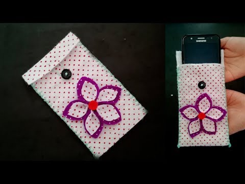 Cara Paling Mudah Membuat Kantong Hp Cantik Menggunakan Kain Flanel Youtube