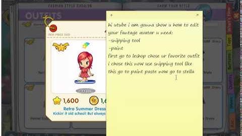 how to edit your fantage avatar