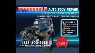 Chatsworth Auto Body Repair | Chatsworth CA | Hovees Auto Body & Paint | 1997 Jeep Wranger TJ